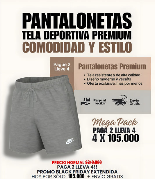 Pantalonetas Deportivas 4 x 105